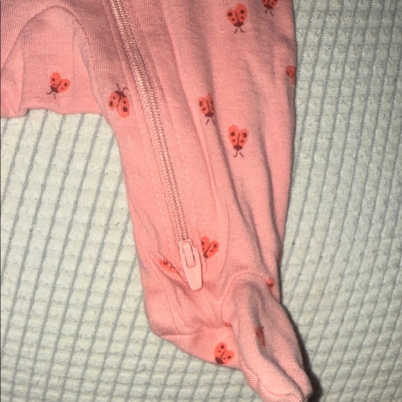 Carters: Charming Pink Lady Bug  Kids Footie - Picture 5 of 6